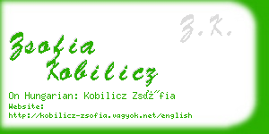 zsofia kobilicz business card